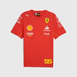 2024 Ferrari F1 round neck T-Shirt Red 55#