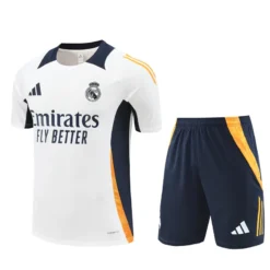 24-25 Real Madrid White Short Sleeve Training Suit