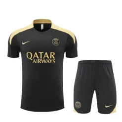 24-25 PSG Black and Gold Short Sleeve Training Suit