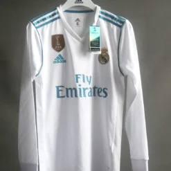 17-18 Real Madrid Home Player Long Sleeve Retro Jersey – Fanretro