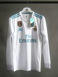 17-18 Real Madrid Home Player Long Sleeve Retro Jersey – Fanretro