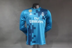 17-18 Real Madrid Third Player Long Sleeve Retro Jersey