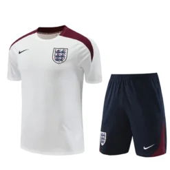 2024 England White Short Sleeve Training Suit