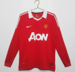 10-11 Manchester United Home Long Sleeve Retro Jersey