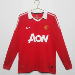 10-11 Manchester United Home Long Sleeve Retro Jersey