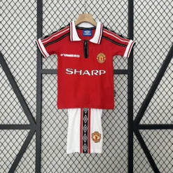 Retro 98-99 Manchester United Home Kids Kit