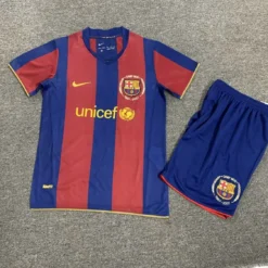 Retro 07-08 Barcelona Home Kids Kit