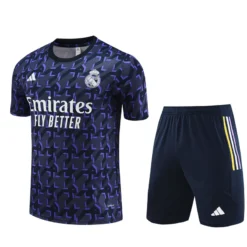 23-24 Real Madrid royal blue Short Sleeve Training Suit