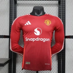 24-25 Manchester United Home Long Sleeve Player Jersey