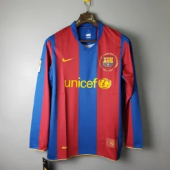 07-08 Barcelona Home Long Sleeve Retro Jersey – Fanretro