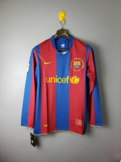 07-08 Barcelona Home Long Sleeve Retro Jersey – Fanretro