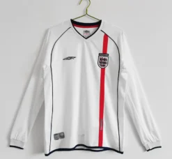 2002 England Home Long Sleeve Retro Jersey – Fanretro
