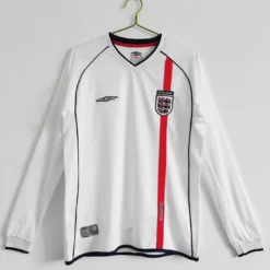 2002 England Home Long Sleeve Retro Jersey – Fanretro