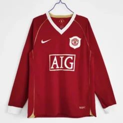 2006-07 Manchester United Home Long Sleeve Retro Jersey – Fanretro
