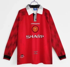 1996-97 Manchester United Home Long Sleeve Retro Jersey – Fanretro