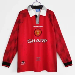 1996-97 Manchester United Home Long Sleeve Retro Jersey – Fanretro