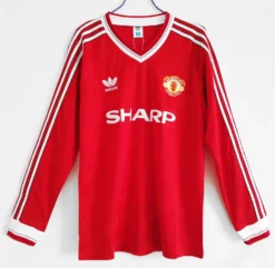 1986-88 Manchester United Home Long Sleeve Retro Jersey – Fanretro