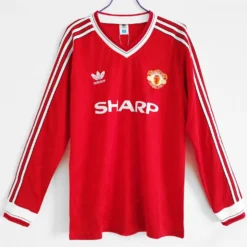 1986-88 Manchester United Home Long Sleeve Retro Jersey – Fanretro