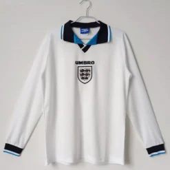 1996 England Home Long Sleeve Retro Jersey – Fanretro