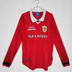 1999-00 Manchester United Home Long Sleeve Retro Jersey – Fanretro