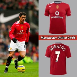 04-06 Manchester United Home Red Retro Jersey with 7#RONALDO – Fanretro