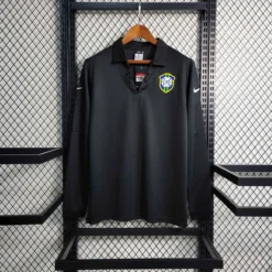 2004 Brazil Black Long Sleeve Retro Jersey – Fanretro
