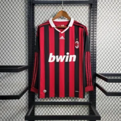 09-10 AC Milan Home Retro Long Sleeve Jersey – Fanretro