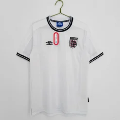 99-01 England Home White Retro Jersey – Fanretro
