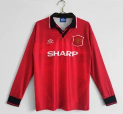 94-96 Manchester United Home Long Sleeve Retro Jersey – Fanretro