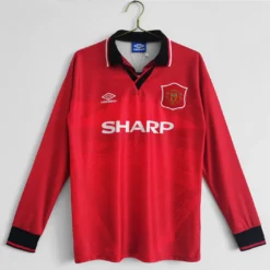 94-96 Manchester United Home Long Sleeve Retro Jersey – Fanretro