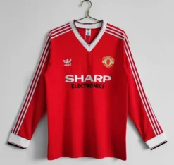 1983 Manchester United Home Long Sleeve Retro Jersey – Fanretro