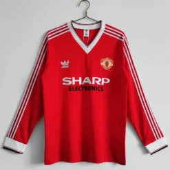 1983 Manchester United Home Long Sleeve Retro Jersey – Fanretro