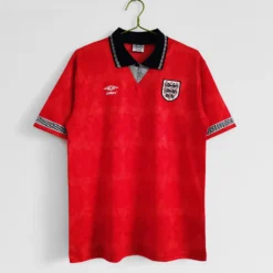 1990 England Away Red Retro Jersey – Fanretro