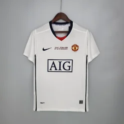 08-09 Manchester United Champions League away white fans jersey – Fanretro