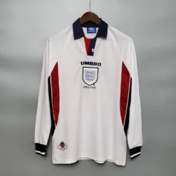 1998 England Home Long Sleeve Retro Jersey – Fanretro