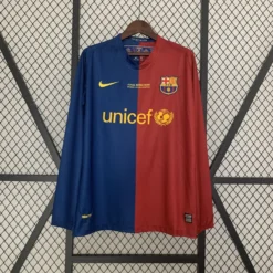 2008-09 Barcelona Champions League Home Long Sleeve Retro Jersey – Fanretro