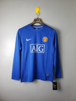08-09 Manchester United Blue Long Sleeve Retro Jersey – Fanretro