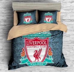 3D Liverpool Football Club Logo Soccer Bedding Sets - Duvet Cover, Flatsheet, Pillowcases Perfect Gift For Fans
