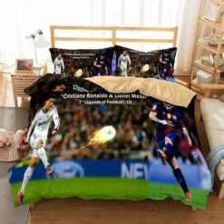 3D Mattress Football Team Real Madrid With Cristiano Ronaldo Bedding Sets, Duvet Cover Flatsheet Gift For Halloween, Thanksgiving, Christmas