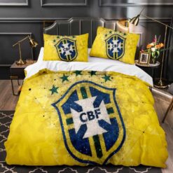 CBF Brazil Football Team Bedding Sets Gift For Birthday, Father's Day, Mother's Day