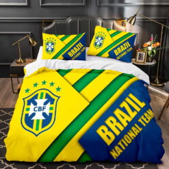 CBF Brazil Football Team Bedding Sets Gift For Birthday, Father's Day, Mother's Day