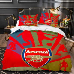 Arsenal FC Bedding Sets Gift For Birthday, Halloween, Christmas, Father's Day