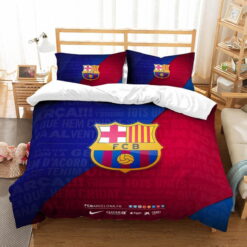 Fc Barcelona 3D Customized Duvet Cover, Flastsheet, Pillowcase Bedding Set Gift Ideas For Fans