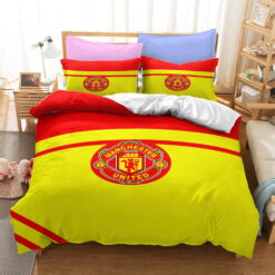 Man UTD FC Logo Bedding Sets, Gift For Halloween, Thanksgiving, Christmas