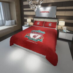 Liverpool Fc Football Club Duvet Cover, Flastsheet, Pillowcase Bedding Set Gift For Fans, Black Friday, Christmas