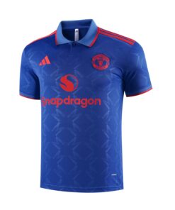 Manchester United Blue Polo Kit 25-26