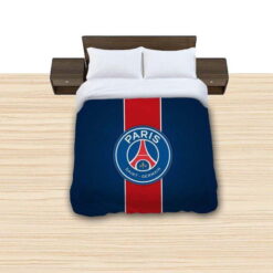 Paris Saint-Germain F.C Football Club Reversible Duvet Cover, Flastsheet, Pillowcase Bedding Set Gift For Fans, Black Friday, Christmas