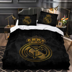 Real Madrid C.F Football Club Reversible Duvet Cover, Bedding Set Gifts For Birthday Christmas Thanksgiving Black Friday