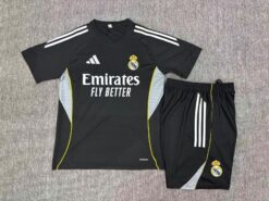 Real Madrid Short Sleeve Black Training Suit 25-26